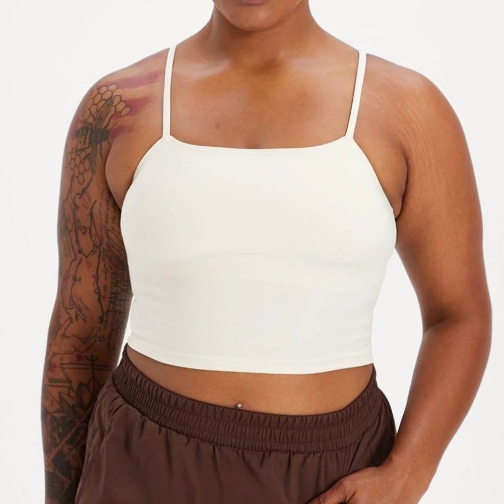 Girlfriend Collective Ivory Devon Compressive Cami - XS